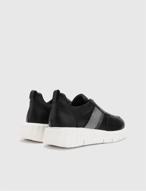 Maceio Black Leather Women's Sneaker