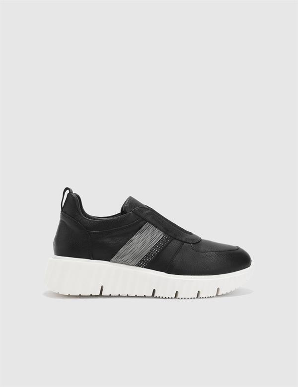 Maceio Black Leather Women's Sneaker