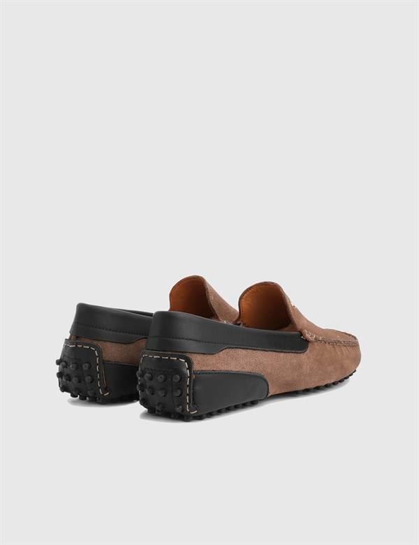 Mackay Hakiki Süet Deri Vizon Erkek Loafer