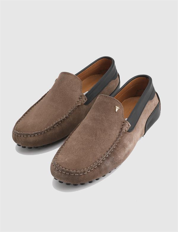 Mackay Hakiki Süet Deri Vizon Erkek Loafer
