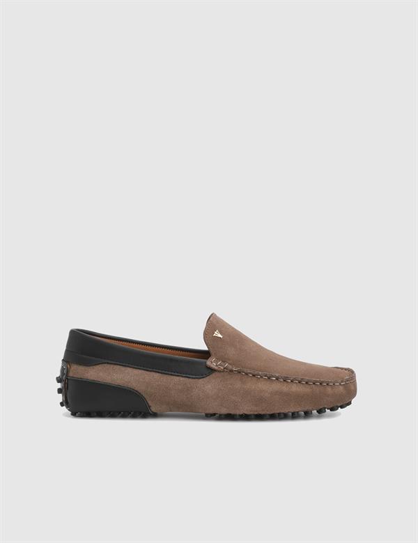 Mackay Hakiki Süet Deri Vizon Erkek Loafer