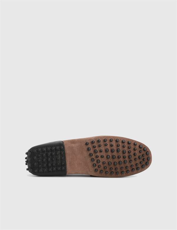 Mackay Hakiki Süet Deri Vizon Erkek Loafer