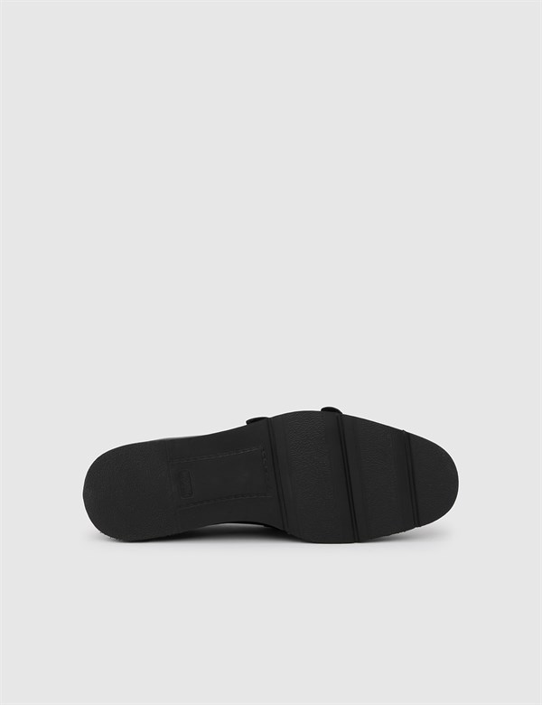 Mads Black Leather Men's Daily Shoe