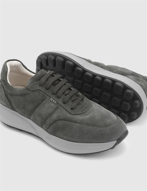Mahrez Green Suede Leather Men's Sneaker