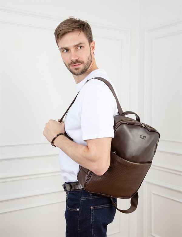 Maio Brown Men's Backpack