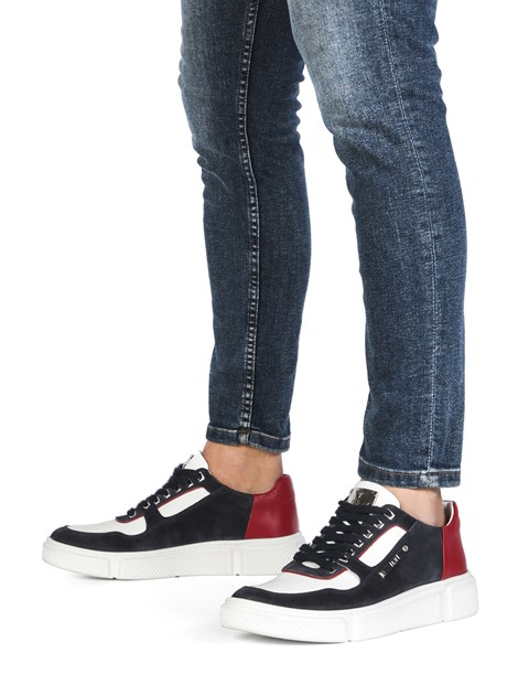 Manfredo Men's Sneaker Navy Blue Multicolor