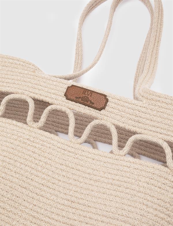 Marcela Beige Women's Beach Bag