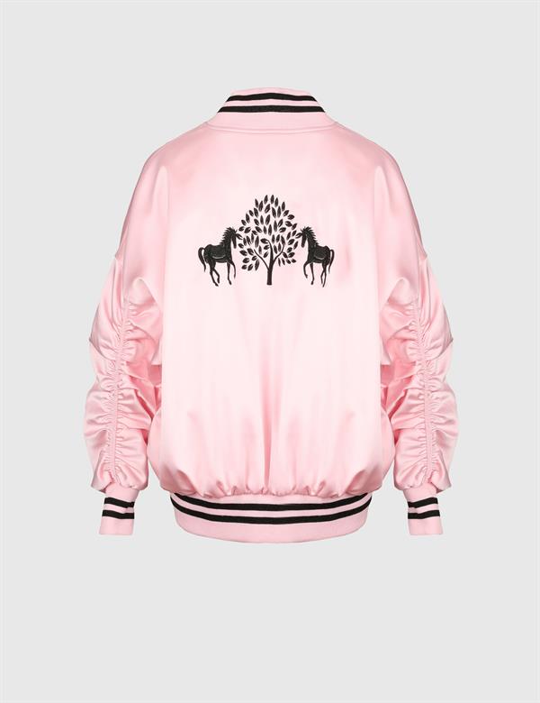 Marinda Pembe Kadın Saten Mont