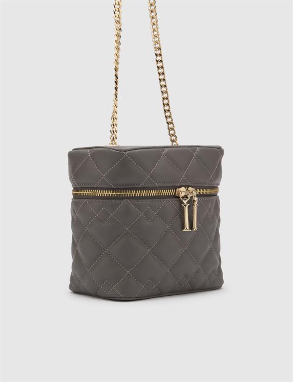 Marym Grey Leather Women's Shoulder Bag