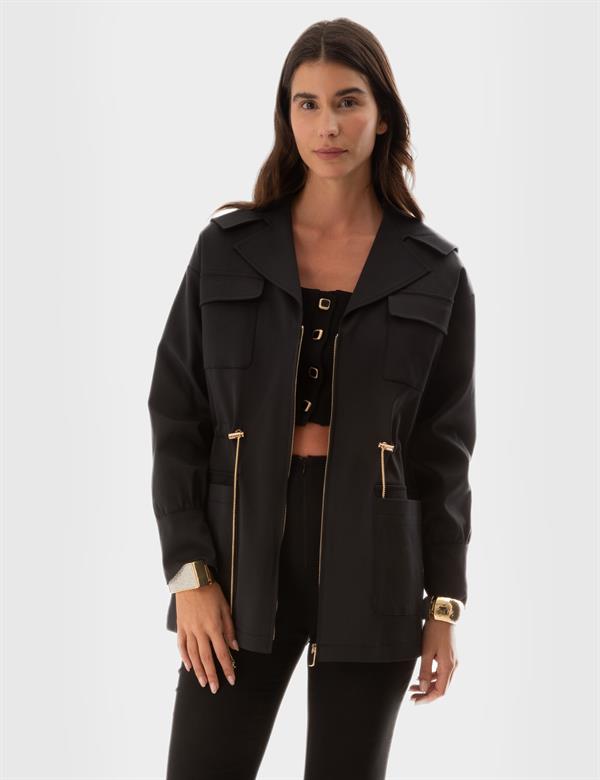 Matia Black Women's Trench Coat