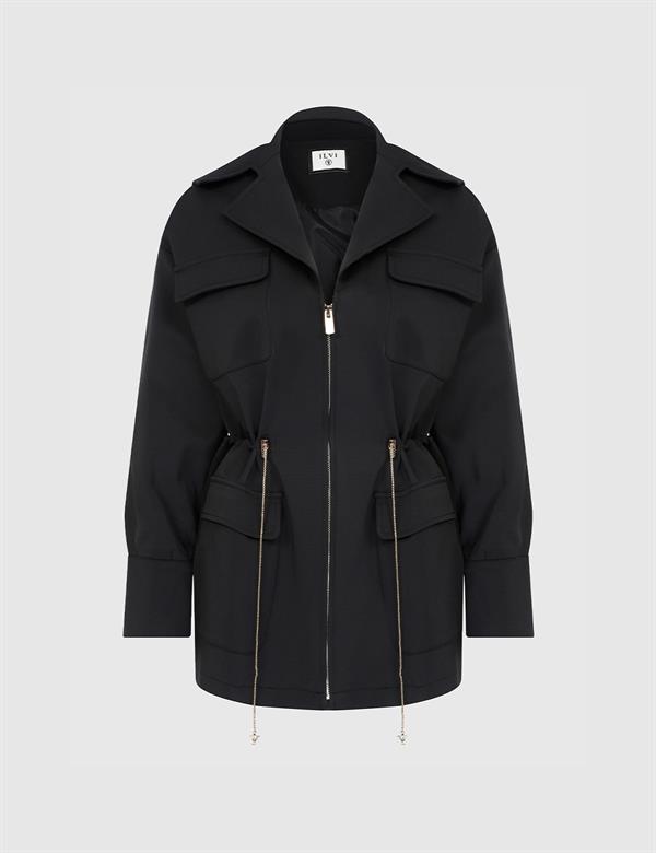 Matia Black Women's Trench Coat