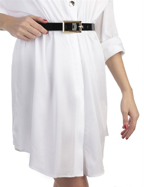 Matilda Women's Belt Black Patent Leather