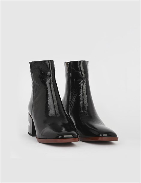 Melisa Black Patent Leather Women's Boot