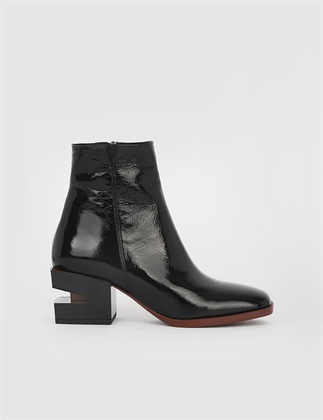 Melisa Black Patent Leather Women's Boot