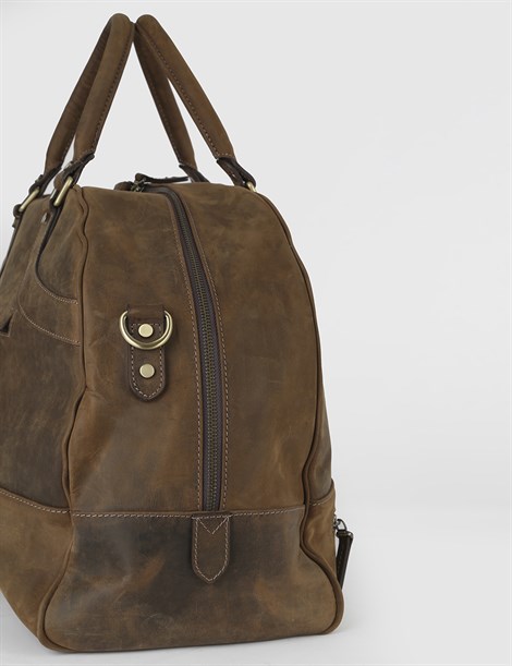 Melo Saddle Brown Leather Men's Handbag