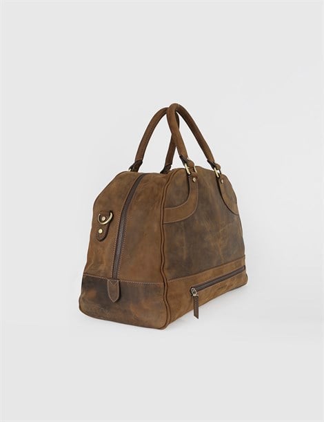 Melo Saddle Brown Leather Men's Handbag
