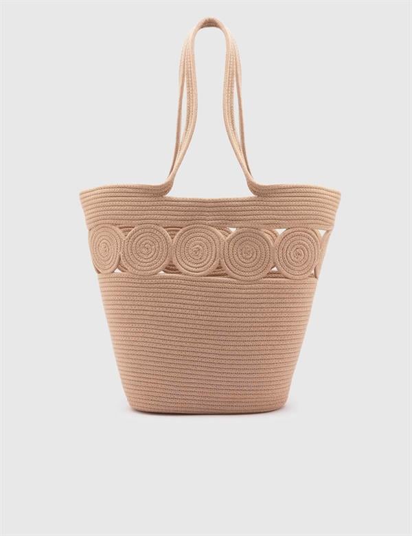 Mercy Beige Women's Beach Bag