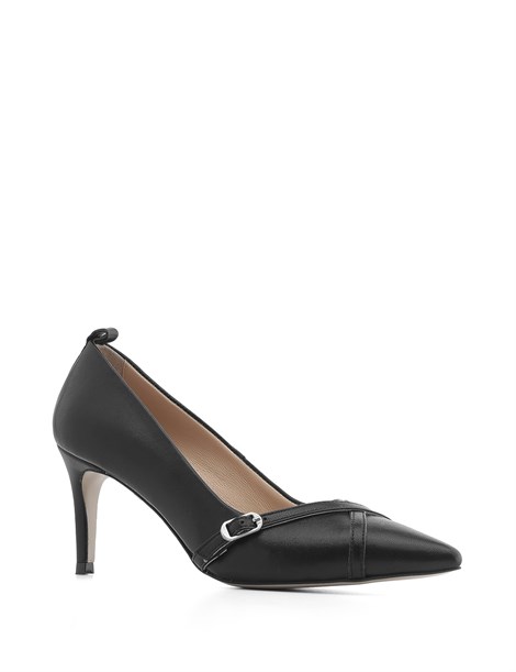 Mery Women's Stiletto Black Leather