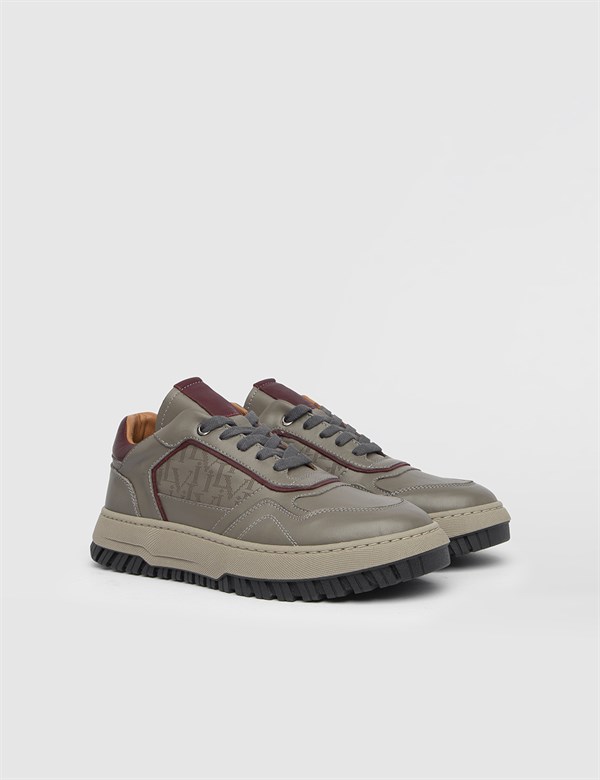 Metchı Grey Leather Women's Sneaker
