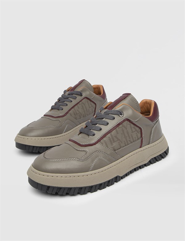 Metchı Grey Leather Women's Sneaker
