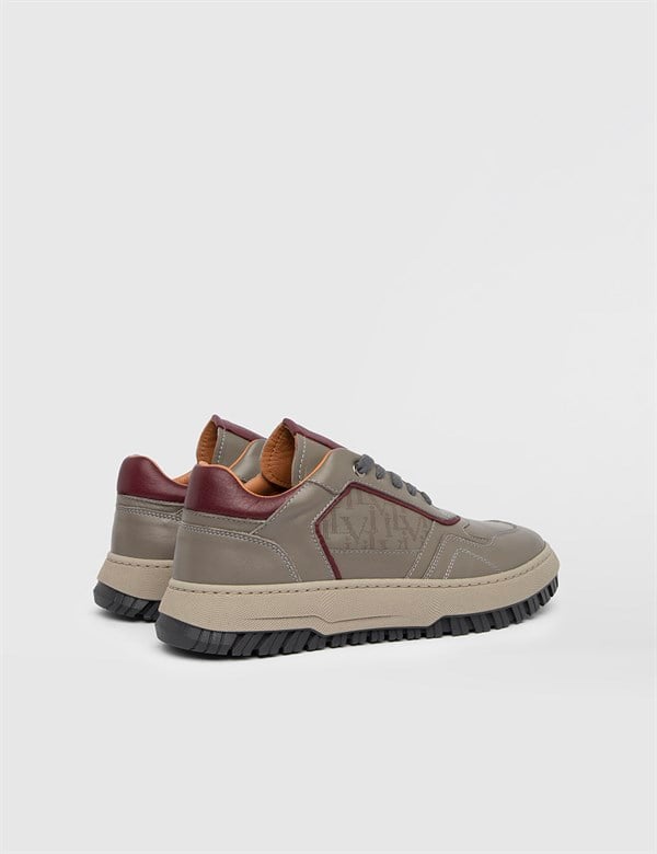 Metchı Grey Leather Women's Sneaker