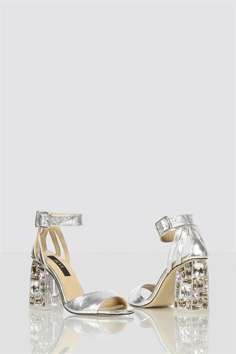 Militta Women's Sandal Silver Crystal