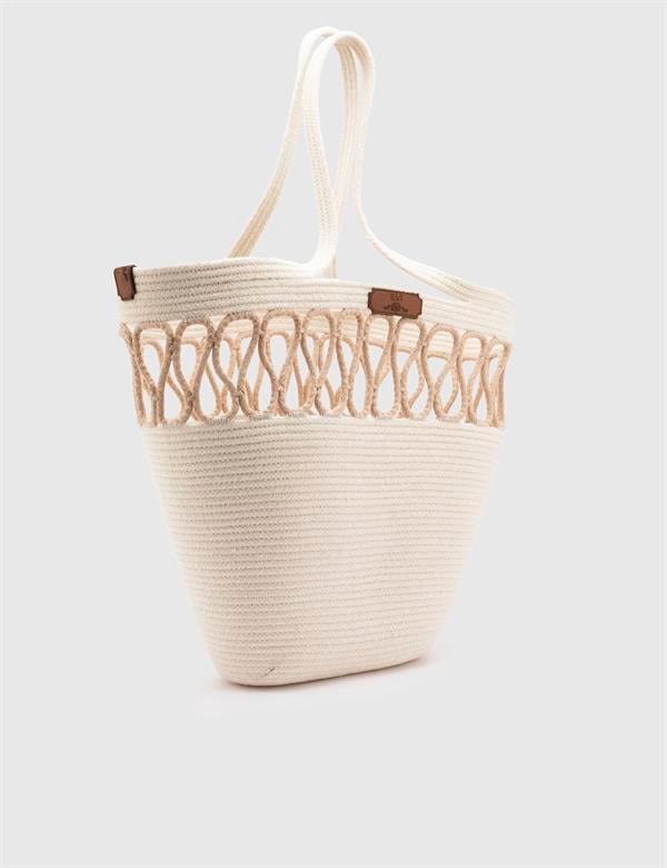 Mirella Cream Women's Beach Bag