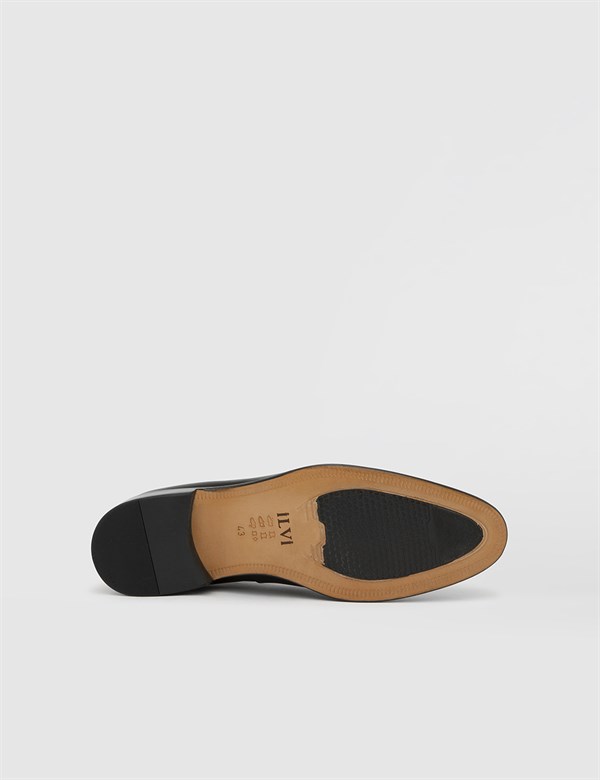Mirko Black Buffalo Leather Men's Moccasin