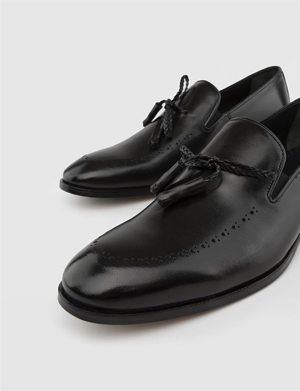Mirko Black Buffalo Leather Men's Moccasin