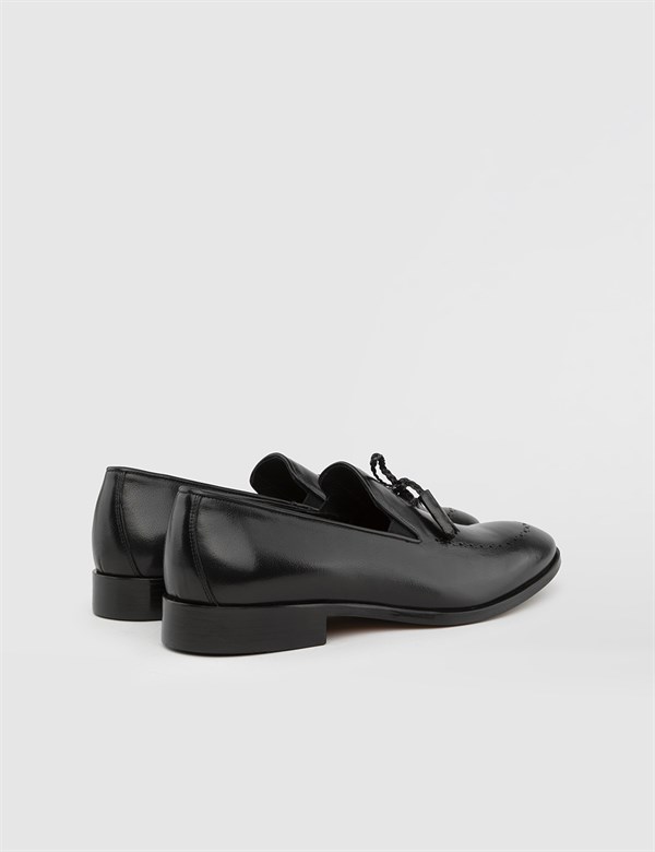 Mirko Black Buffalo Leather Men's Moccasin