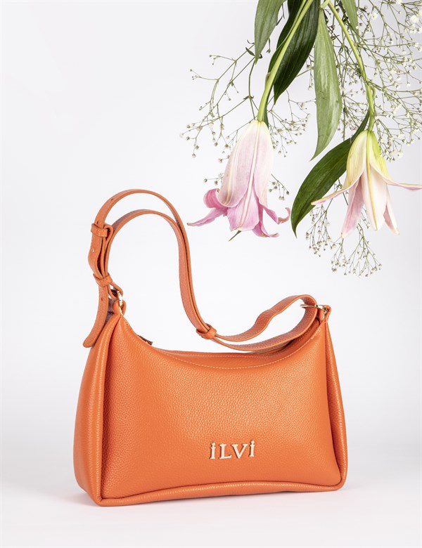 Mokpo Orange Floater Leather Women's Handbag