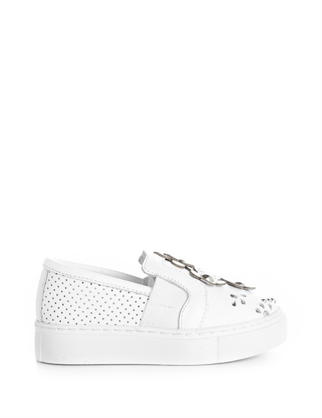Monny Girls' Sneaker White Leather