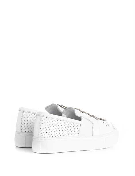Monny Girls' Sneaker White Leather