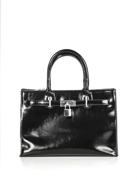 Monroe Women's Shoulder Bag Black Patent Leather