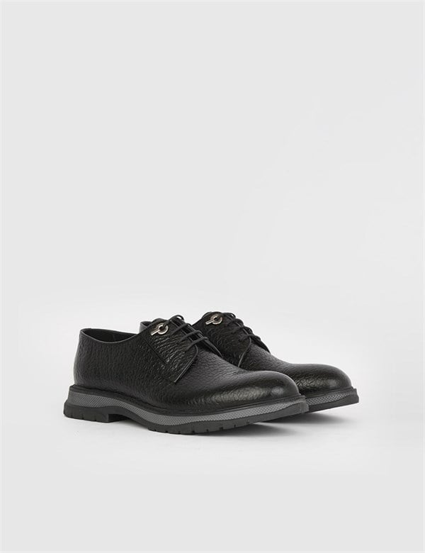 Montreal Black Floater Leather Men's Daily Shoe