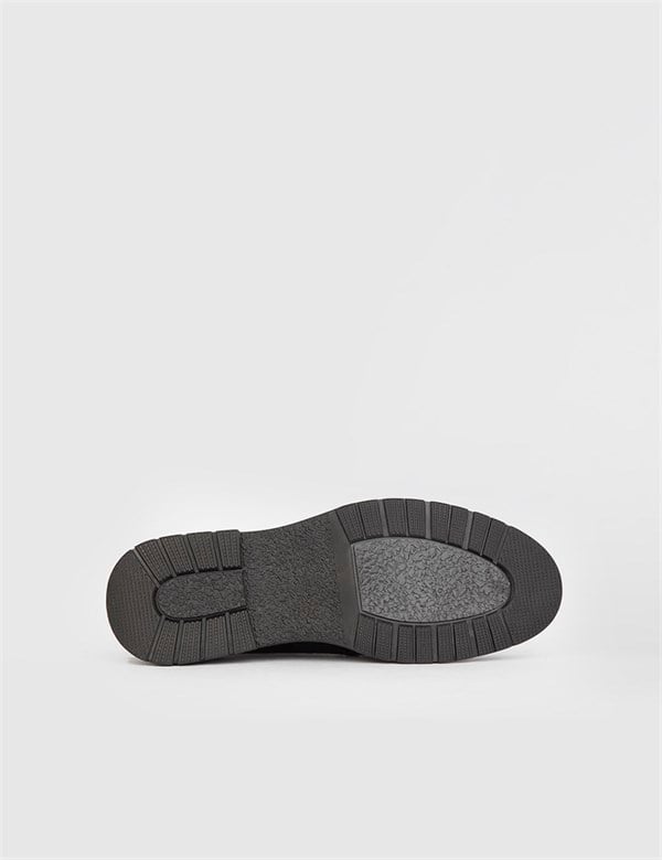 Montreal Black Floater Leather Men's Daily Shoe