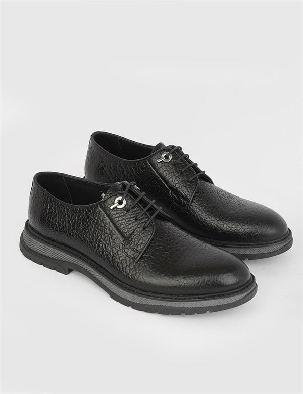 Montreal Black Floater Leather Men's Daily Shoe