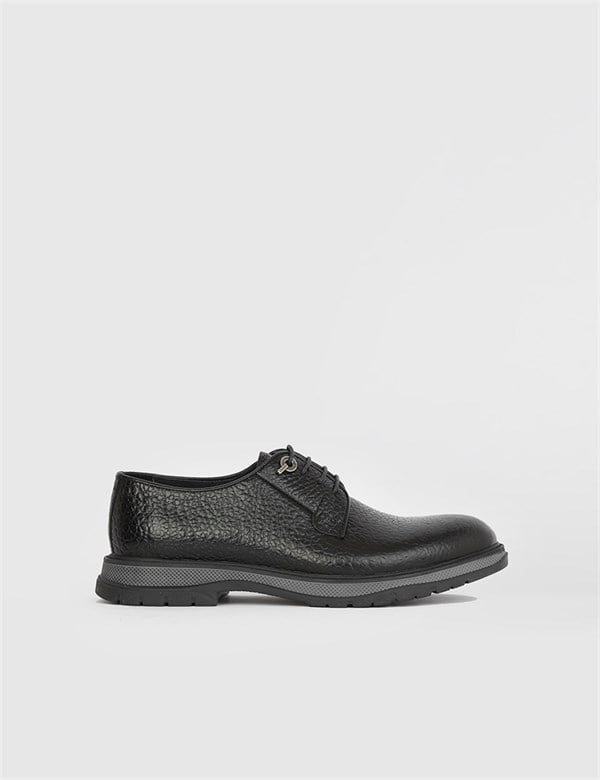 Montreal Black Floater Leather Men's Daily Shoe
