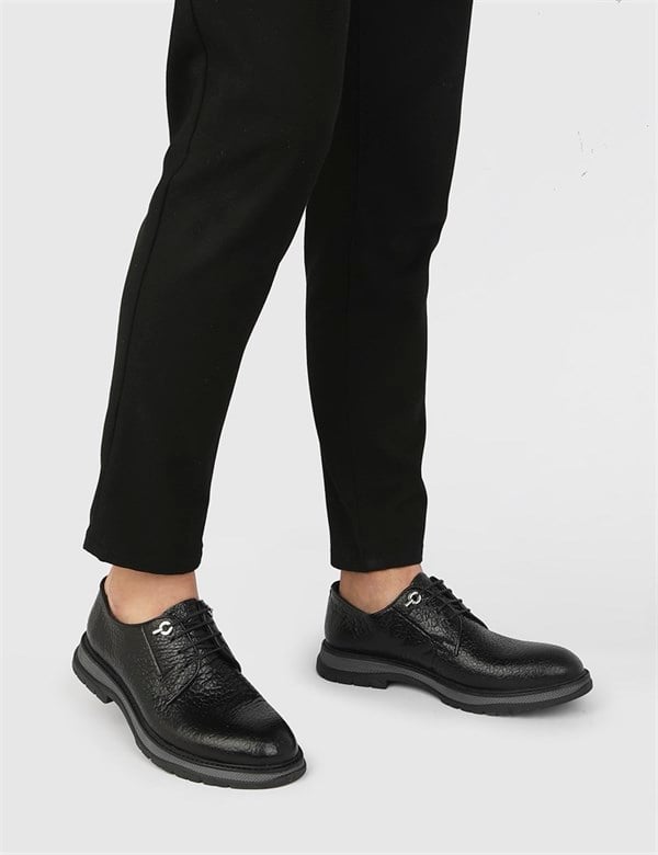 Montreal Black Floater Leather Men's Daily Shoe