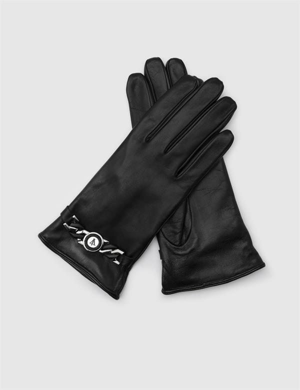 Mors Black Women's Leather Gloves