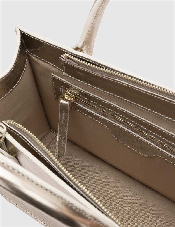 Moses Gold Leather Women's Handbag