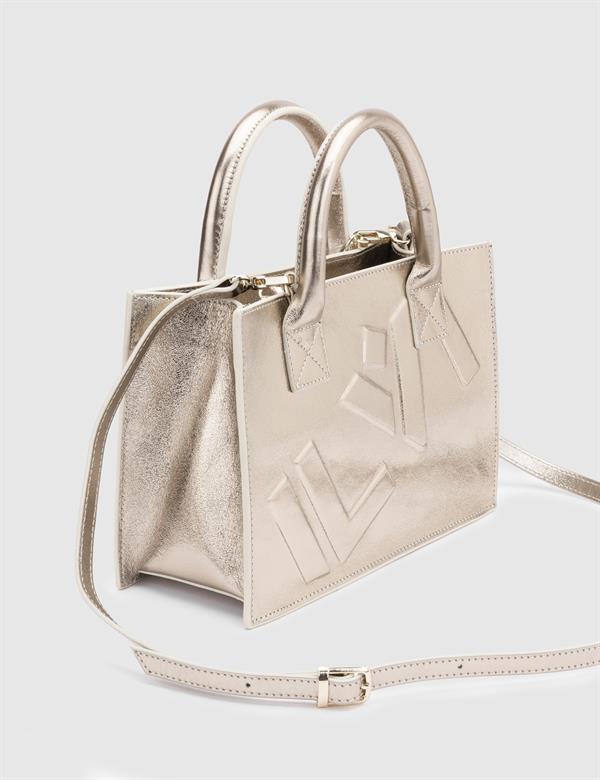 Moses Gold Leather Women's Handbag