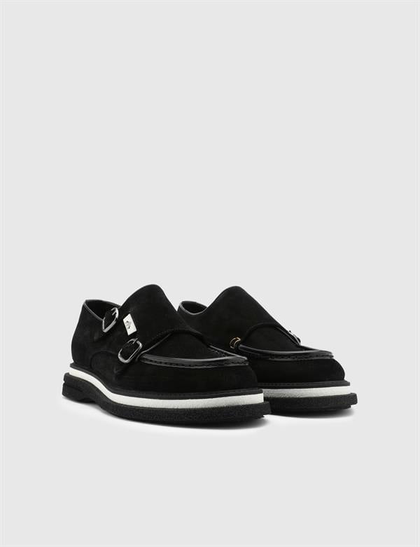 Myron Black Suede Leather Men's Loafer