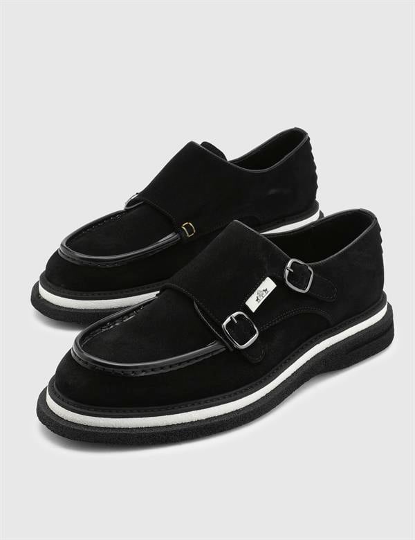 Myron Black Suede Leather Men's Loafer