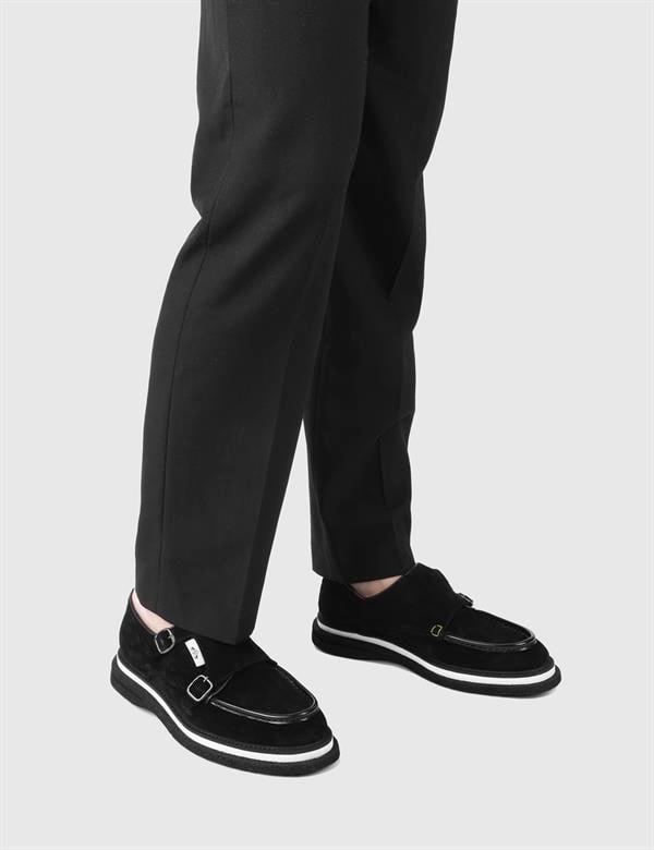 Myron Black Suede Leather Men's Loafer