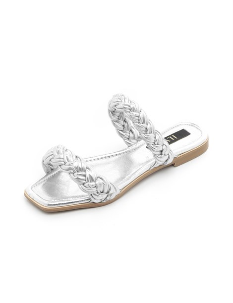 Nanol Women's Slipper Silver Leather