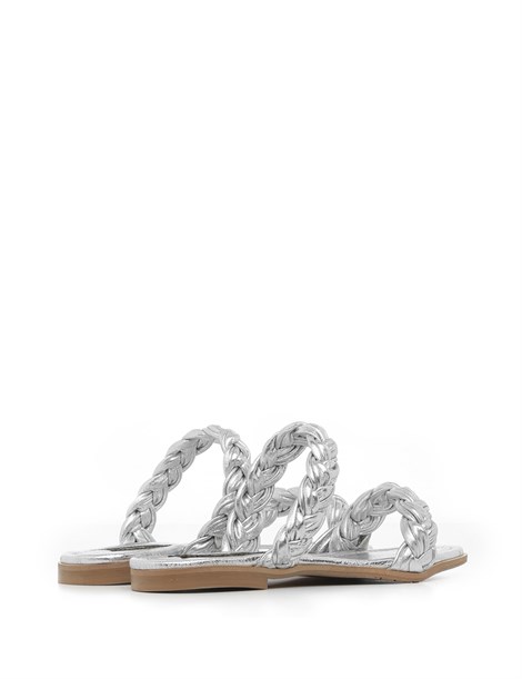 Nanol Women's Slipper Silver Leather