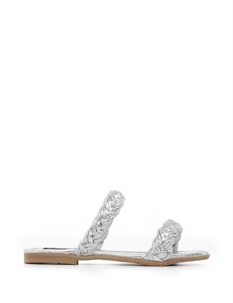 Nanol Women's Slipper Silver Leather