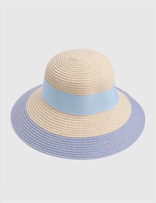 Nara Blue Women's Straw Beach Hat