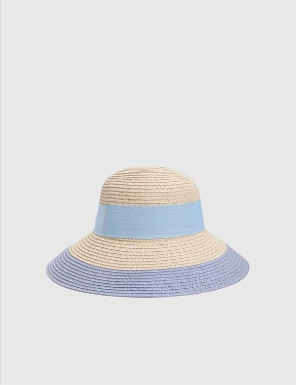 Nara Blue Women's Straw Beach Hat